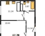 Продам 2-комнатную квартиру в новостройке, 68кв.м., 16/17-этажного дома, проспект Строителей